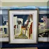 A11. Greek paintings on silk. Signed 